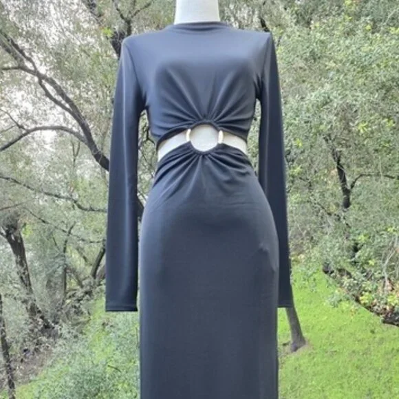 NWT $148 CULT GAIA X GAP LIMITED EDITION COLAB CUTOUT DRESS IN BLACK SIZE S - Picture 4 of 9